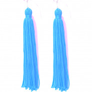 FRINGE EARRINGS BLUE PARADISE TACTEL